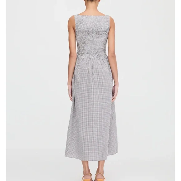 Hill House Cosimo Nap chocolate gingham maxi dress - Picture 6 of 10